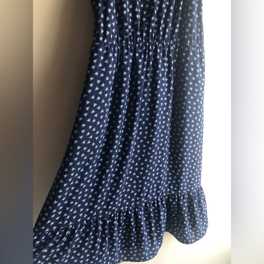 J.Crew Women Maxi Blue Blouse Dress Size Medium - Picture 6 of 13
